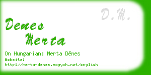 denes merta business card